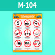 Плакат «В авторемонтной зоне запрещается» (М-104, ламинированная бумага, А2, 1 лист)